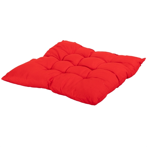 Stolpute - 35x35x6 cm - Ensfarget rød hagepute