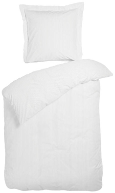 Dobbelt sengesett - Night & Day sengetøy - Raie hvite striper - Bomullssateng - 200x220 cm