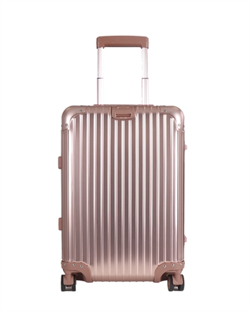 Aluminiums Cabinveske - Gull Rosa - Luksuriøs rejsekoffert med TSA lås