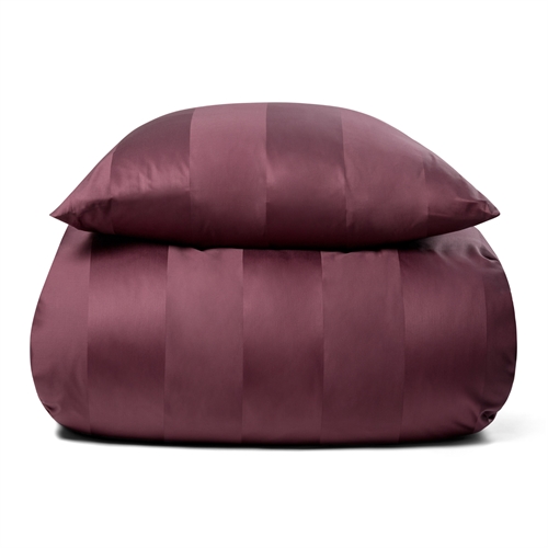Luksuriøst sengetøy - 140x220 cm - Plommefarget eksklusivt sengesett i 100% bomullssateng fra By Borg