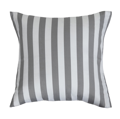 Putetrekk 60x63 cm - Myk bomullssateng - Nordic Stripe - Grått og hvitt
