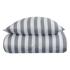 Sengetøy - 100% bomullssatin - Nordic Stripe - Grå striper
