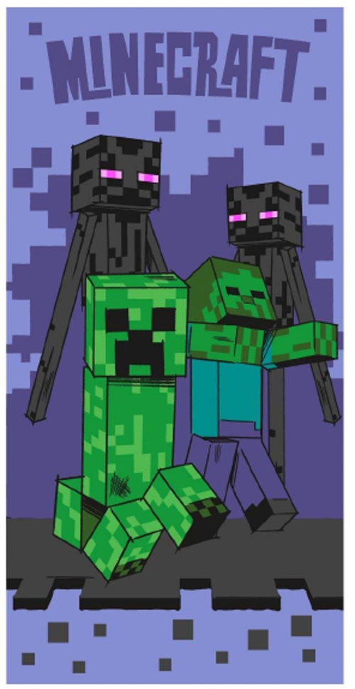 Minecraft Creeper håndkle - 70x140 cm - 100% bomull - Mykt badehåndkle med zombie og slenderman