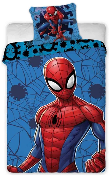 Spiderman sengetøy - Junior - 100x140 cm - Spiderman sengesett - 2 i 1 - 100% bomull