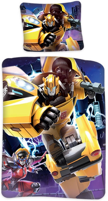 Transformers Sengetøy - 140x200 cm - Transformers Bumblebee - 2 i 1 design - 100% bomull