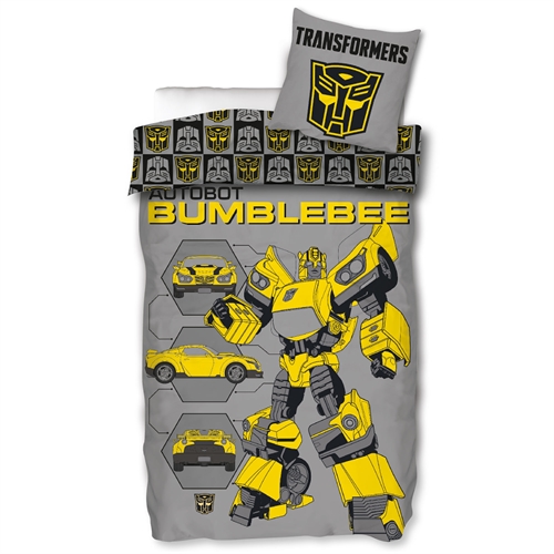 Transformers sengetøy 150x210 cm - Bumblebee - Dynetrekk i 100 % bomull
