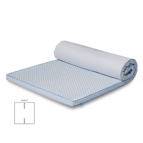 Kjølende H-splittet topmadras - 160x200 cm 5 cm høy - 5 soner - Memoryskum topmadras - SLEEP TECH by Borg