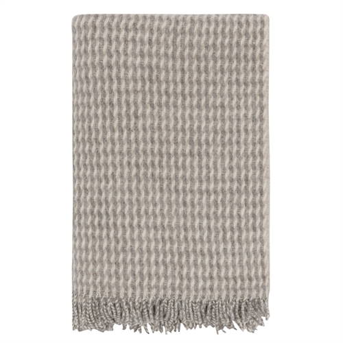 Ullpledd - 100 % ren ny ull  - Høie of Scandinavia ullteppe - Teide natur - 120x180 cm 