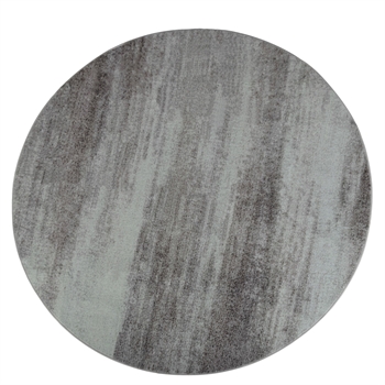 Rundt teppe - Gulvteppe Ø 160 cm - Løst teppe med sklisikker bakside - Grått teppe med stonewashed effekt - Mykt gulvteppe fra Nordstrand Home Tine