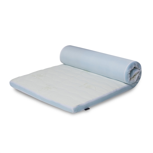 Topmadras 7 soner - 180x200 cm - Høyde på 7 cm - Antibakterielt trekk med aloe vera - Memoryskum topmadras til dobbeltseng - By Borg