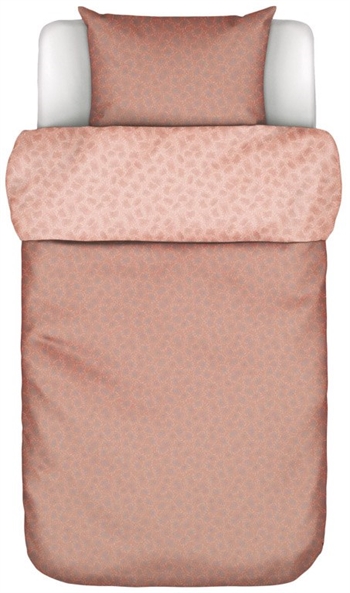 Sengetøy - 140x220 cm - Verin Coral Pink - Rosa - 2 i 1 design - 100 % bomullsateng - Marc O\'Polo