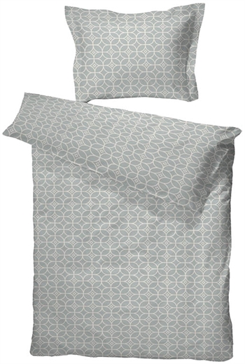 Borås Cotton - Dobbelt sengetøy - bomullssateng - Vilhelm grå - 230x220 cm
