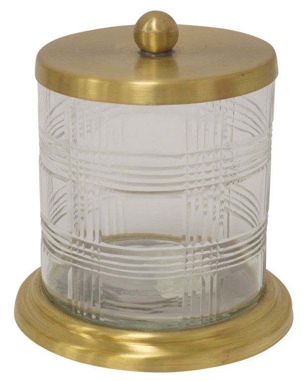 Oppbevaringsglass i glass fra Borås Cotton - Watsu - 13 x 12 cm.