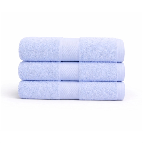 Bomullshåndkle - 100% bomull - 50x100 cm - Diamant - Lyseblå