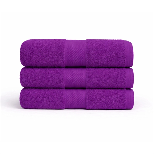 Bomullshåndkle - 100% bomull - 50x100 cm - Diamant - Lilla