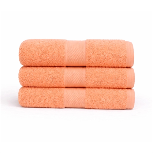 Bomullshåndkle - 100 % bomull - 50x100 cm - Diamant - Oransje