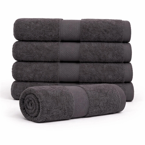 Bomullshåndkle - 100% bomull - Badehåndkle 70x140 cm - Diamant - Antrasittgrå