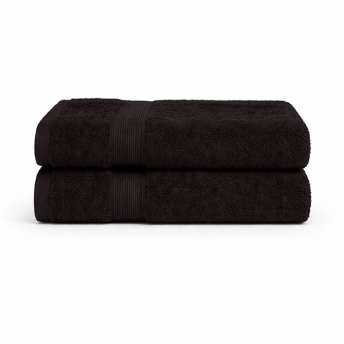 Bambus håndkle - Gjestehåndkle 40x60 cm - Bambus/bomull - Svart