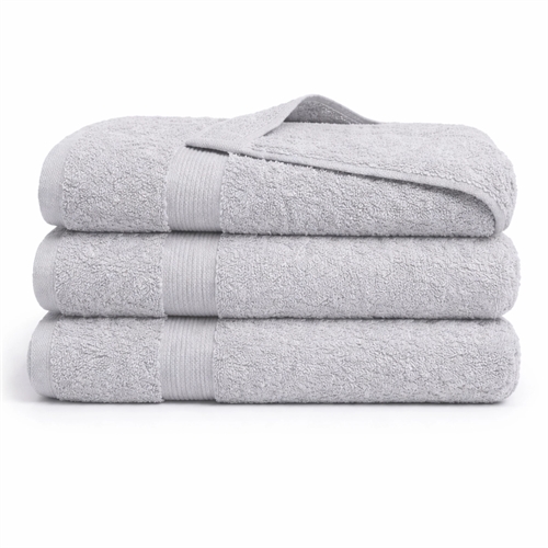 Bambus håndkle - 50x100 cm - Bambus/bomull - Lysegrå