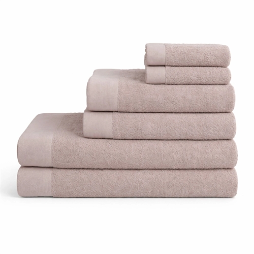 Bomullshåndklær - 100% bomull - 6-pak - Valmue - Rosa