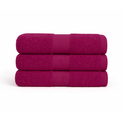 Bomullshåndkle - 100 % bomull - 50x100 cm - Diamant - Aubergine