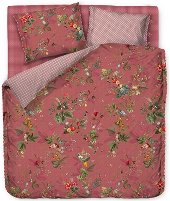 Sengetøy - 140x200 cm - Leaf pink - Rosa - 2 i 1 design - 100% bomull - Pip Studio Sengetøy ,  Enkelt sengetøy , Enkelt sengetøy 140x200 cm