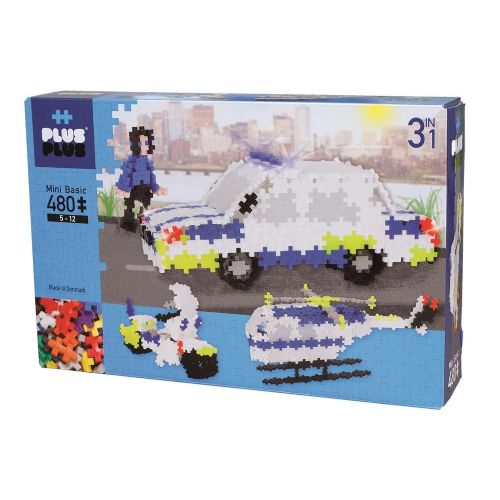 Køb samlesæt - 3i1 Plus-Plus Basic 480pcs 3in1 - Police billigt på HOME-TEX!