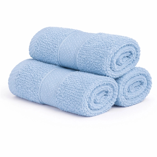 Bomulls vaskeklut - 100% bomull - Vaskeklut 30x30 cm - Diamant - Lyseblå