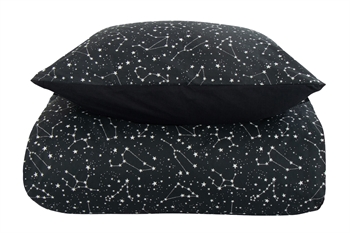 Dobbeldyne sengesett - 200x200 cm - 100% bomull - Zodiac black​​​​​​​ - Borg Living Sengetøy , Dobbelt sengetøy , Dobbelt sengetøy 200x200 cm