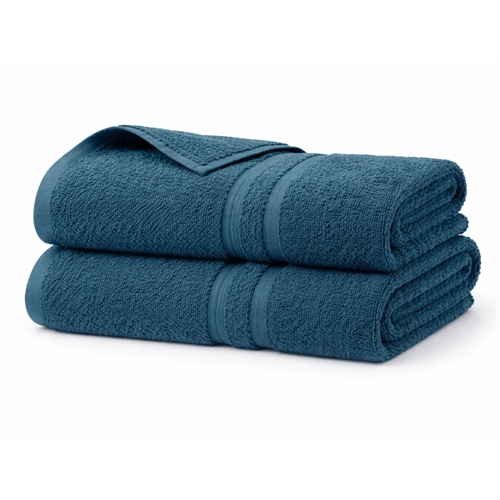 Bomullshåndkle - 100% bomull - Badehåndkle 65x130 cm - Blå