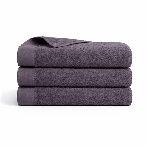 Bomullshåndkle - 100 % bomull - Gjestehåndkle 40x60 cm - Valmue - Mørkegrå