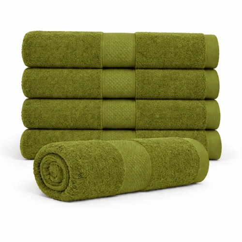 Bomullshåndkle - 100% bomull - Badehåndkle 70x140 cm - Diamant - Grønn