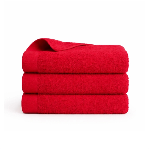 Bomullshåndkle - 100% bomull - Gjestehåndkle 40x60 cm - Valmue - Rød