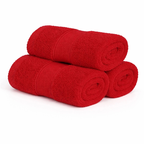 Bomulls vaskeklut - 100% bomull - Vaskeklut 30x30 cm - Diamant - Rød